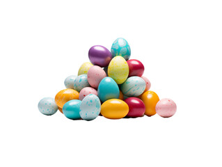 Fototapeta na wymiar a pile of colorful eggs