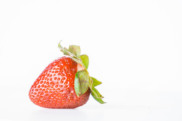 Strawberry isolated on white background. Strawberry collection clipping path