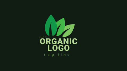 Organic Leaf logo design. Leaf logo design. tree plant logo design. Leaves of trees and plants. Leaves icon. green leaf. Elements design for natural, eco, bio, vegan labels. Vector illustration.