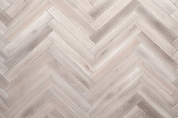 Pearl oak wooden floor background. Herringbone pattern parquet backdrop - obrazy, fototapety, plakaty