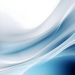 Medical field abstract background with smooth, silky, curly, wavy lines and textures. White and light blue. 