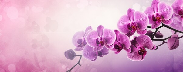 Fototapeta na wymiar Orchid retro gradient background with grain texture