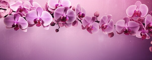Orchid retro gradient background with grain texture