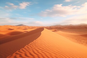 Beautiful landscape of the Sahara Desert erg Chebbi Merzouga morocco - obrazy, fototapety, plakaty