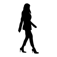 silhouette of business Woman 