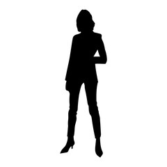 silhouette of business Woman 