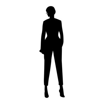 Silhouette Of Business Woman 