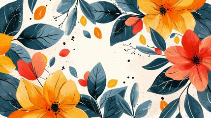 Floral abstract background minimal style. For banners, posters, wallpapers, decoration design, print, wallpaper, textile, interior design, wedding invitations, greetings cards.