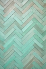 Mint oak wooden floor background. Herringbone pattern parquet backdrop
