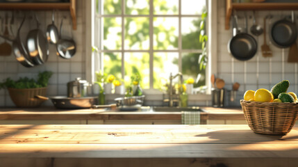 kitchen counter top background for cooking vdo scene 