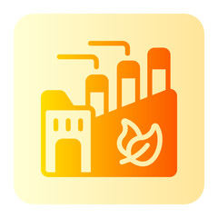 green factory gradient icon