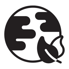 eco friendly glyph icon