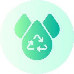 reuse water gradient icon