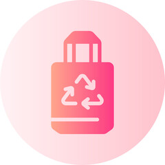 recycle bag gradient icon
