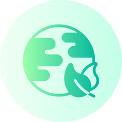 eco friendly gradient icon
