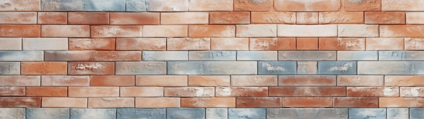 Pastell blue and brown stone wall or colored brick, rough grainy surface, concret wall design...
