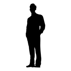 silhouette of businessman