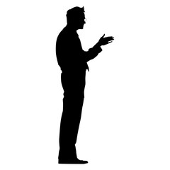 silhouette of businessman