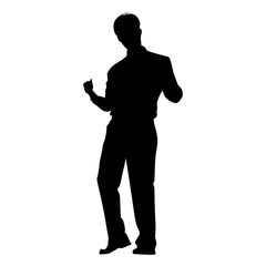silhouette of businessman