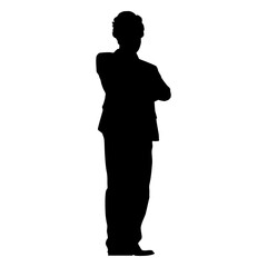 silhouette of businessman