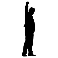 silhouette of businessman