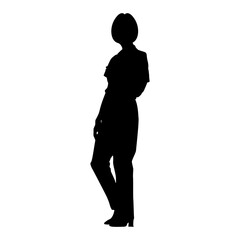 silhouette of businessman