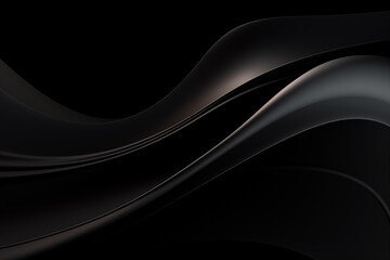 Black abstract background of smooth