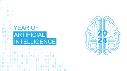 Banner with Artificial Intelligence in 2024