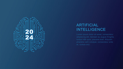 Banner with Artificial Intelligence in 2024