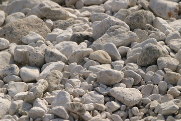 Białe kamienie rzeczne. © Łukasz Grabałowski