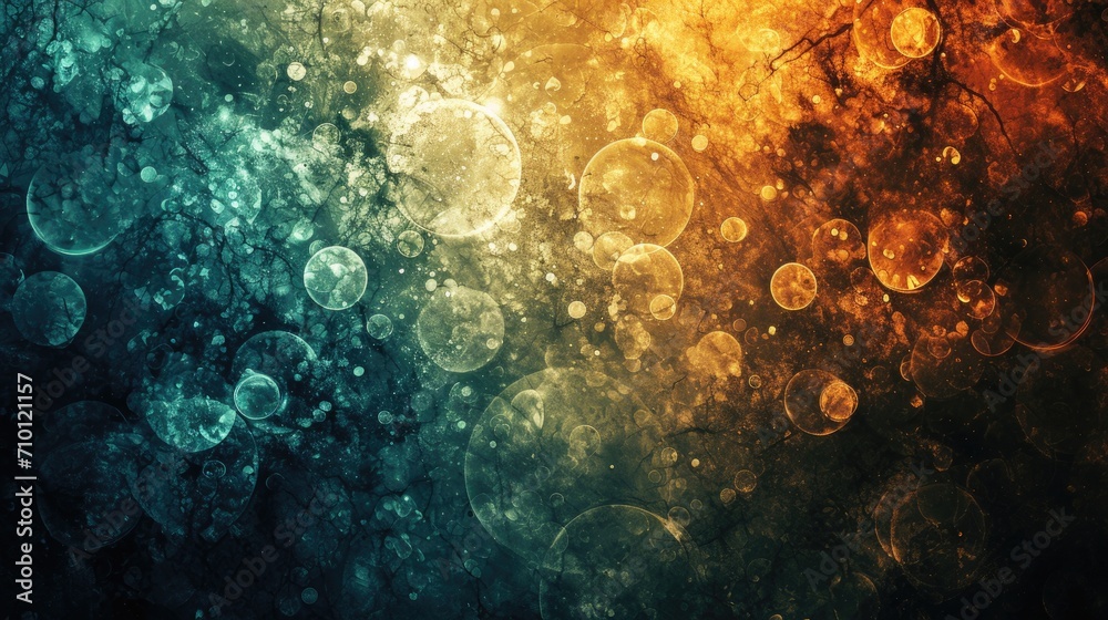 Poster abstract background with bokeh effect. fractal art