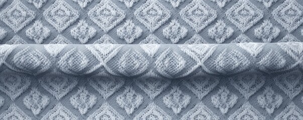 Cozy and comforting seamless pattern featuring a warm and inviting knit sweater texture in a soft slate color