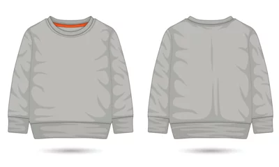 Tuinposter Children's sweatshirt mockup front and back view © Ancala