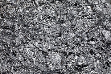 Crumpled aluminum foil, seamless 