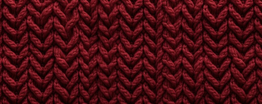 Cozy and comforting seamless pattern featuring a warm and inviting knit sweater texture in a soft maroon color