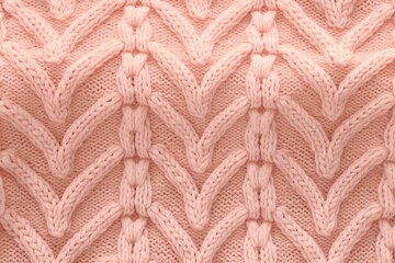 Cozy and comforting seamless pattern featuring a warm and inviting knit sweater texture in a soft peach color
