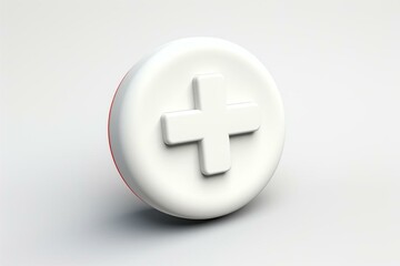 White sos button symbolizes assistance. Generative AI