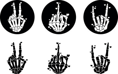 black, dead, sketch, character, peace, set, artwork, unusual, element, heavy metal, logo design, fingers, creative, zombie, rock, skull, clip art, punk, tattoo, silhouette, death, art, graphic, vector