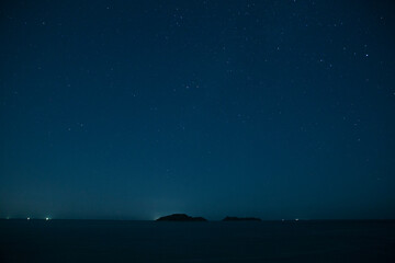 night sky over the sea