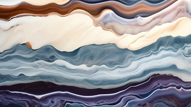 Layered marble abstract texture with natural dynamic lines and patterns white blue brown colors