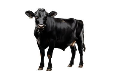 Charcoal Cow isolated on transparent Background