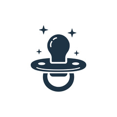 Baby pacifier icon. Vector illustration