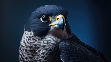 Detailed close-up shot of bird of prey. Perfect for nature enthusiasts and wildlife photographers.