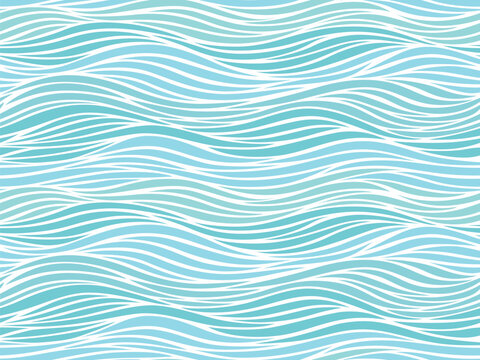 Abstract blue texture. Background template of water, sea, aqua, ocean, river, or mountain. doodle Flat vector illustration design