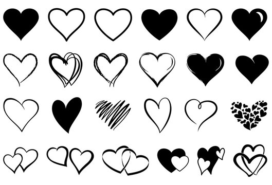 Collection of heart illustrations