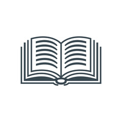 Open book icon. Education teaching concept. Vector illustration