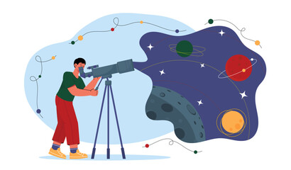Astronomy science vector concept