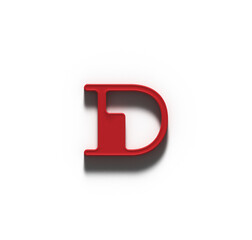 3D Character in Red with Drop Shadow