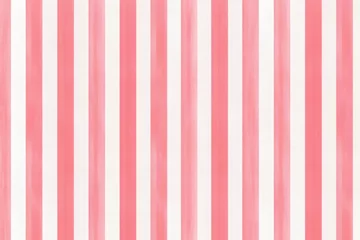Fototapeten Background seamless playful hand drawn light pastel red pin stripe fabric pattern © Lenhard