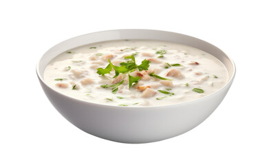 Chowder of Clams isolated on transparent Background